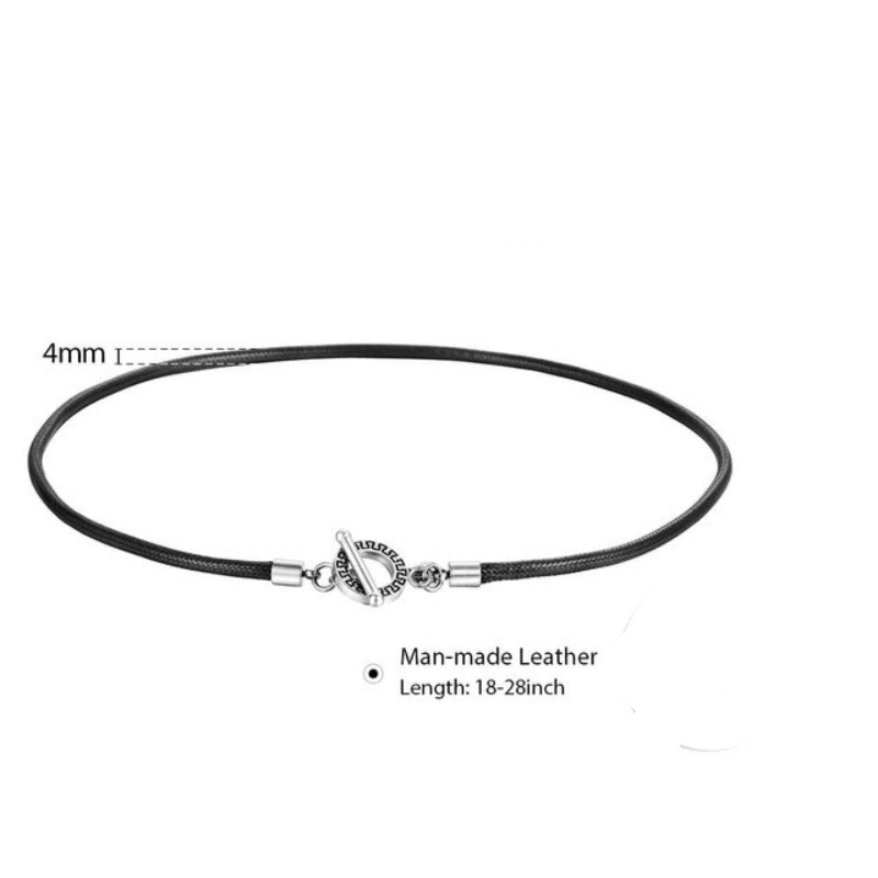 Mens Braided Black Leather Choker Necklace bracelet by Unique Leather Bracelets
