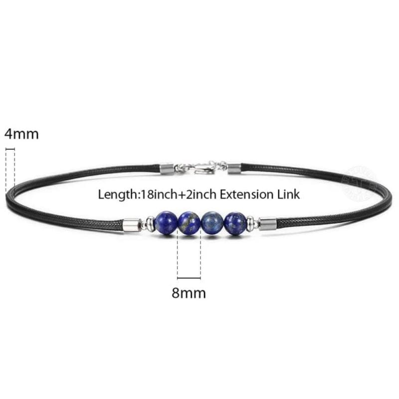 Mens Tigers Eye Leather Cord Choker Necklaces Necklaces Unique Leather Bracelets Blue  