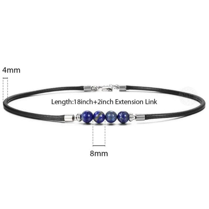 Mens Tigers Eye Leather Cord Choker Necklaces Necklaces Unique Leather Bracelets Blue  