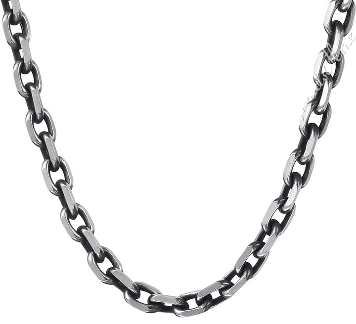 Mens Wide Stainless Steel Cuban Link Chain Necklace bracelet by Unique Leather Bracelets
