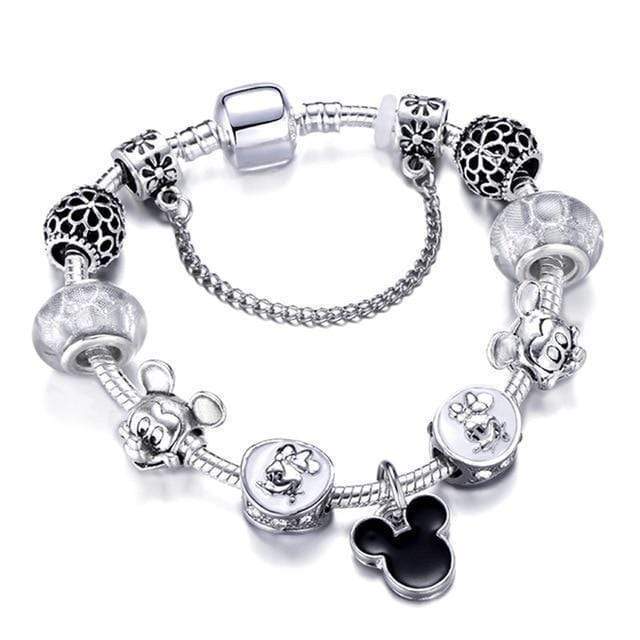 Childrens Charm Bracelet Charm Unique Leather Bracelets Platinum 18cm 