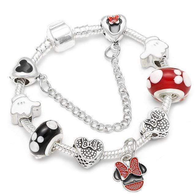 Kids Charm Bracelet Charm Unique Leather Bracelets Silver/A2 16cm 