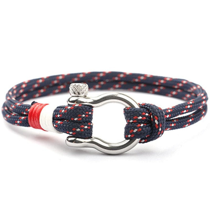 Colorful Anchor Hook Rope Sailing Bracelet bracelet by Unique Leather Bracelets