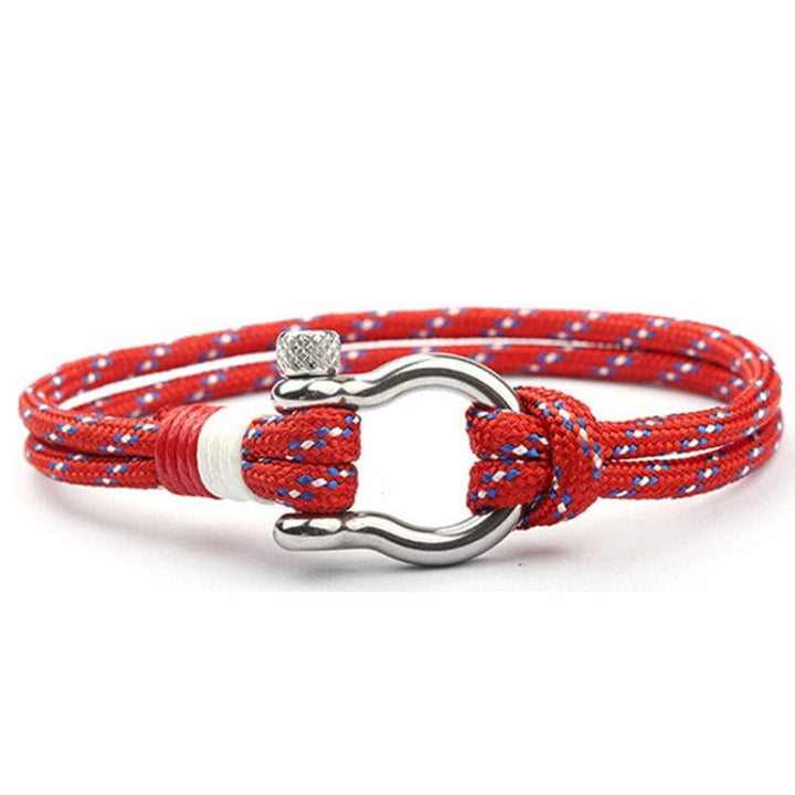 Colorful Anchor Hook Rope Sailing Bracelet bracelet by Unique Leather Bracelets