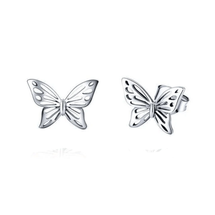 Flying Butterfly Stud Earrings bracelet by Unique Leather Bracelets