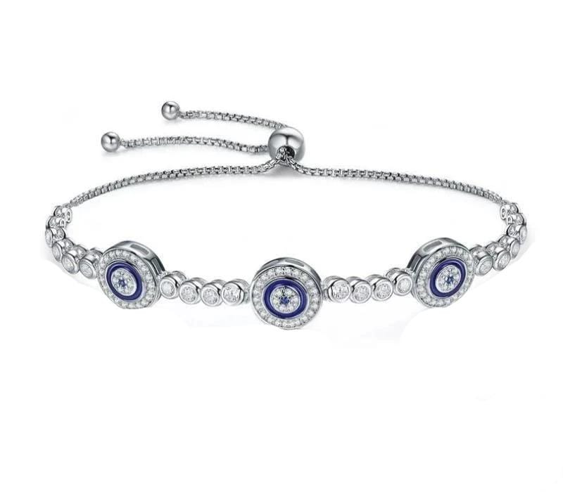 Evil Eye Tennis Bracelet bracelet by Unique Leather Bracelets
