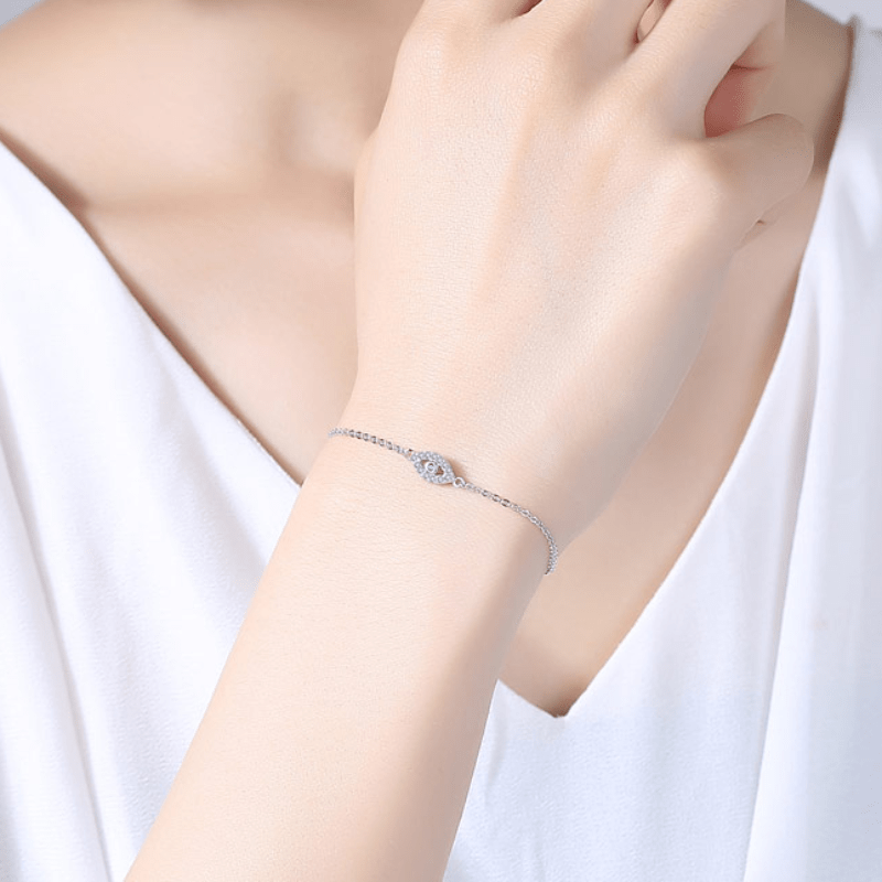 Evil Eye Tennis Bracelet Sterling Silver Blue Stone bracelet by Unique Leather Bracelets