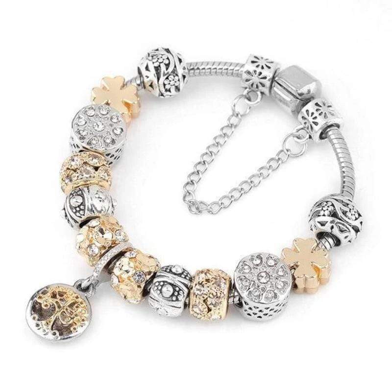 Tree for Life Bracelet Charm Unique Leather Bracelets 18cm Butterscotch 